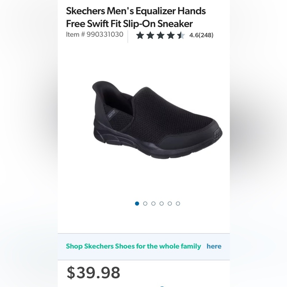 Men’s Skechers Hands Free Swift Fit Shoes - Picture 2 of 14